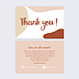 Carte remerciement professionnel Merci Commande Bohème