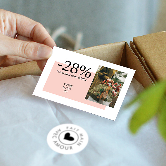 Carte remerciement professionnel Merci pour Votre Fidélité Après 4