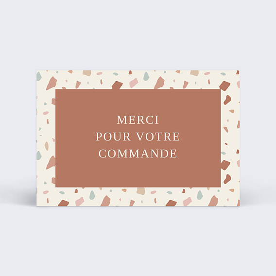 Carte remerciement professionnel Terrazzo Recto