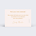 Support publicitaire Carte de remerciement Marbre Verso
