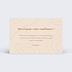 Support publicitaire Carte remerciement forme Verso