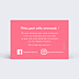 Support publicitaire Merci Commande Rose Verso