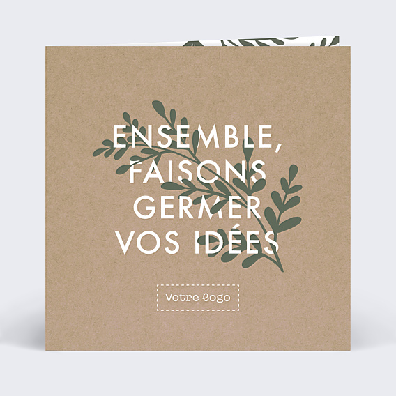 Carte postale publicitaire Animation client avec graines