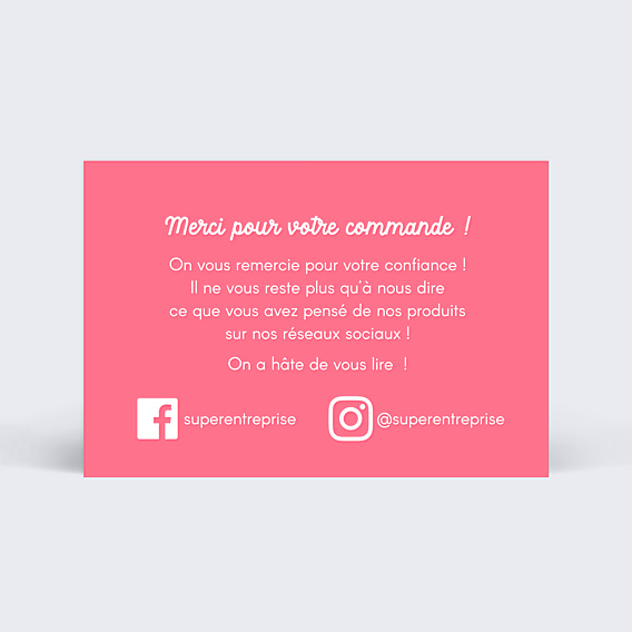 Remerciements Professionnels Merci Commande Rose