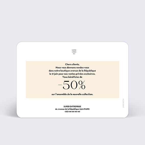 Invitation Professionnelle Promo pastel