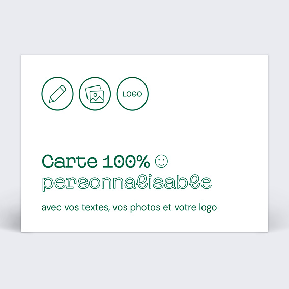 Carte de bienvenue 100% personnalisable paysage Recto
