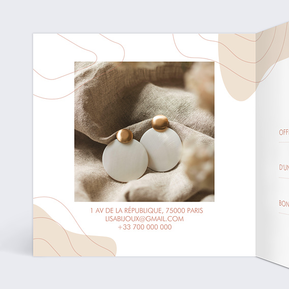 Carte cadeau Forme Intérieur Gauche