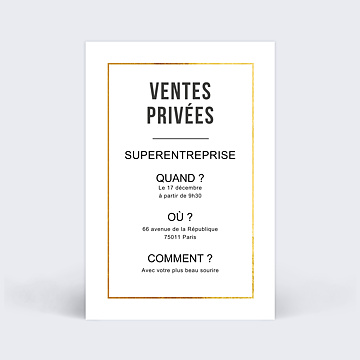 Support de Communication Ventes Privées Filet d'Or