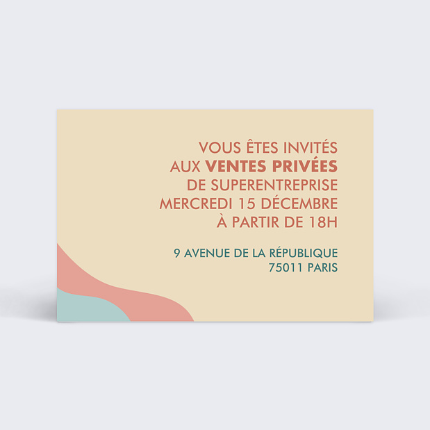 Support de Communication Ventes Privées Couleur Verso