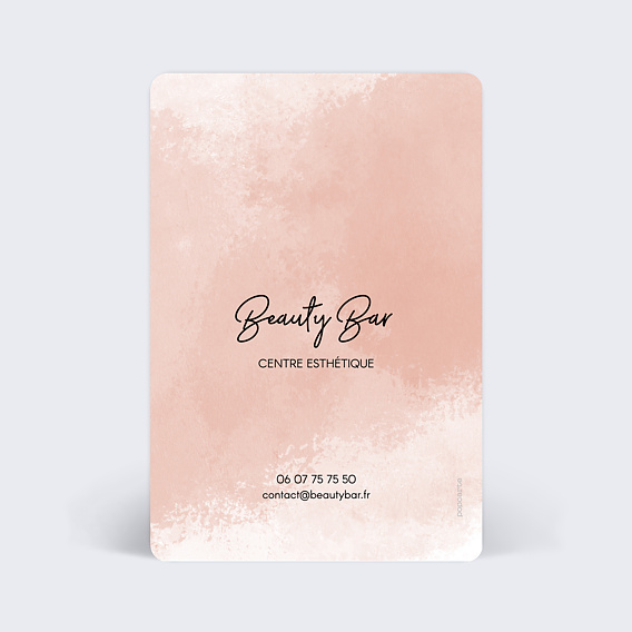 Affiche entreprise Beauty bar prix Verso