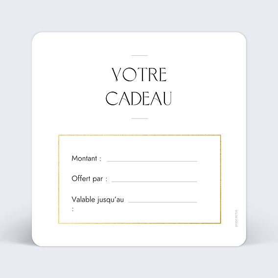 Carte cadeau Minimaliste