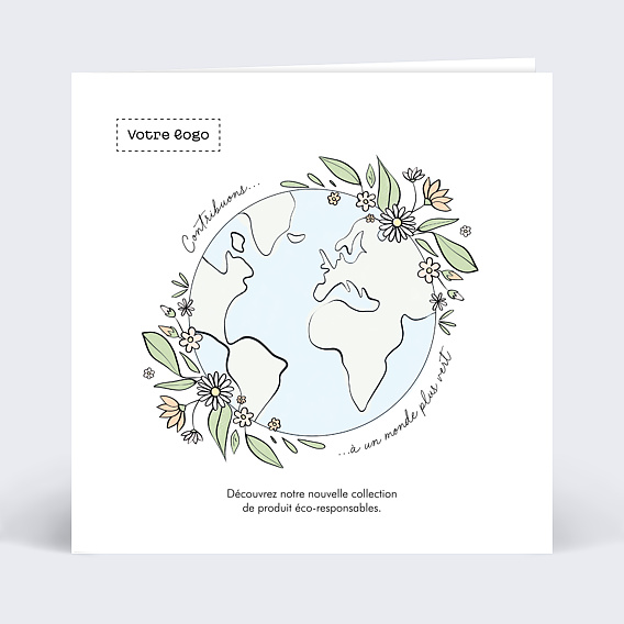 Carte postale publicitaire Evénementielle avec Graines Recto