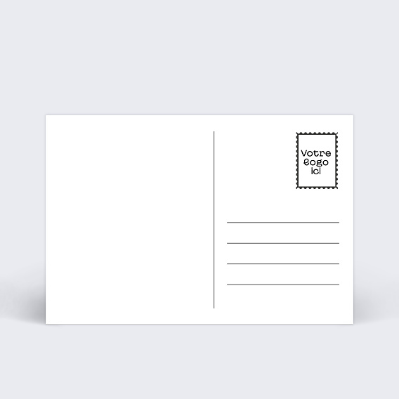 Carte postale publicitaire Votre photo ici Verso