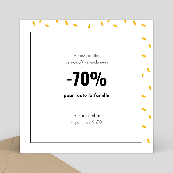 Invitation professionnelle Soldes Exceptionnelles Verso