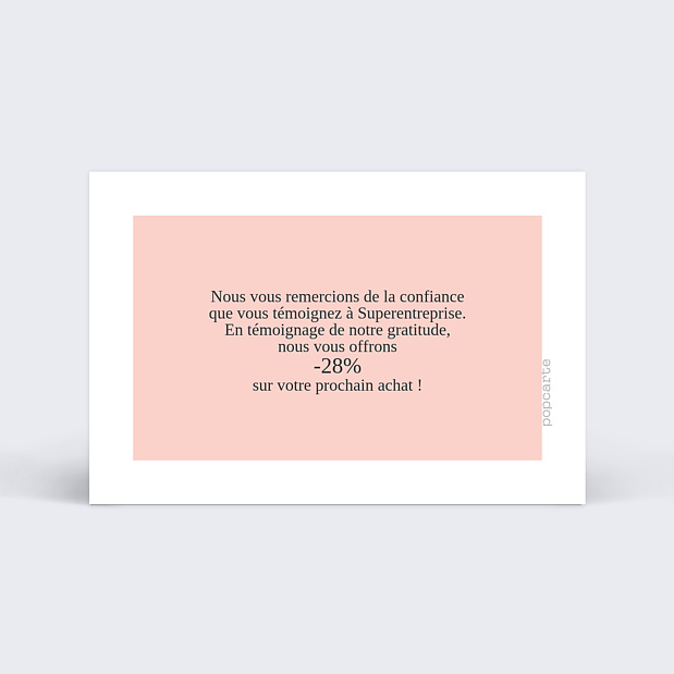 Support de Communication Merci pour Votre Fidélité Verso