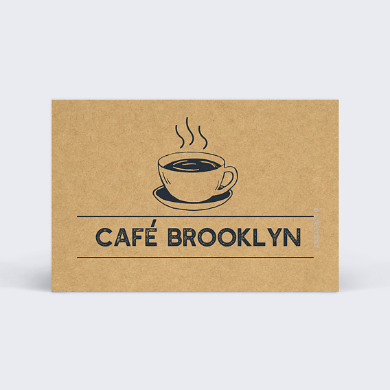 Affiche entreprise Carte Wifi Café Verso