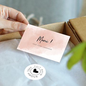 Support de Communication Carte Remerciements Esthtique 