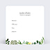 Support publicitaire Carte Cadeau Fleuriste Paysagiste Verso