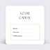 Support publicitaire Carte cadeau minimaliste Verso