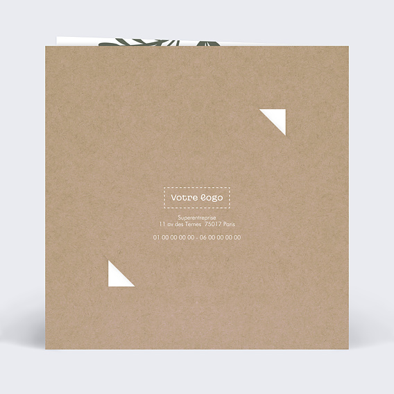 Carte postale publicitaire Animation client avec graines Verso