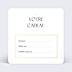 Carte cadeau Minimaliste