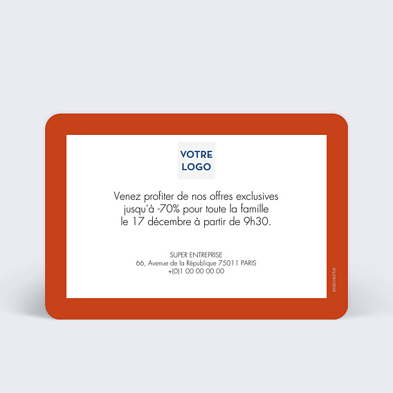 Invitation professionnelle Soldes Verso