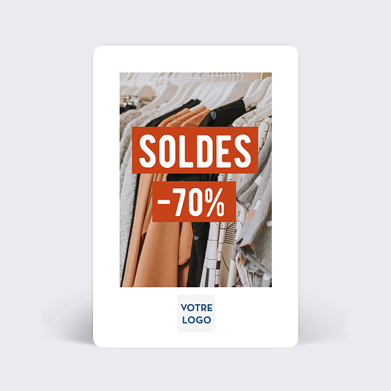 Support publicitaire Soldes