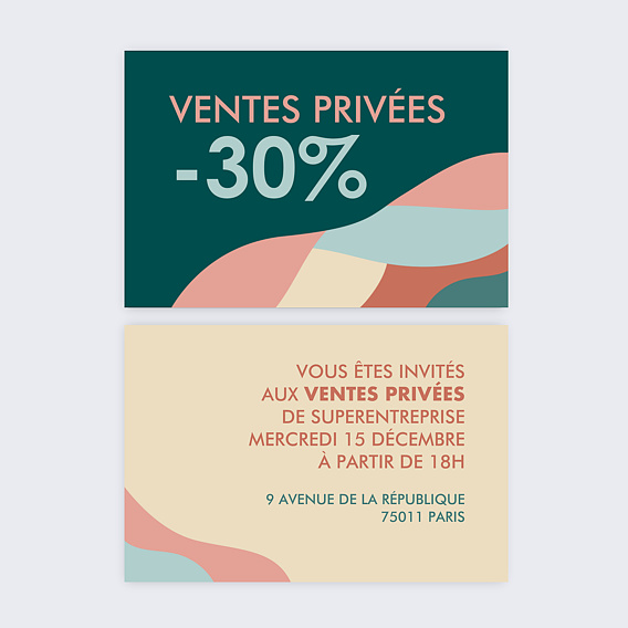 Support de Communication Ventes Privées Couleur