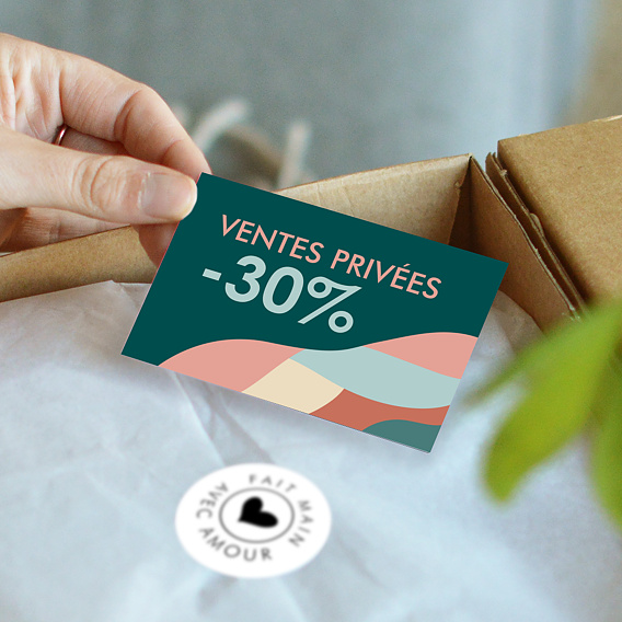 Support publicitaire Ventes Privées Couleur