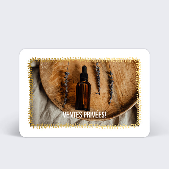 Support publicitaire Ventes Privées Jolies Feuilles