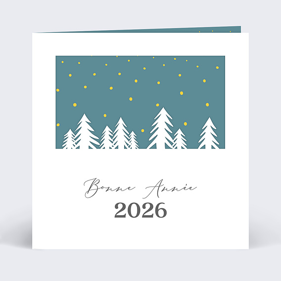 Carte de vœux entreprise Découpe Sapin Recto
