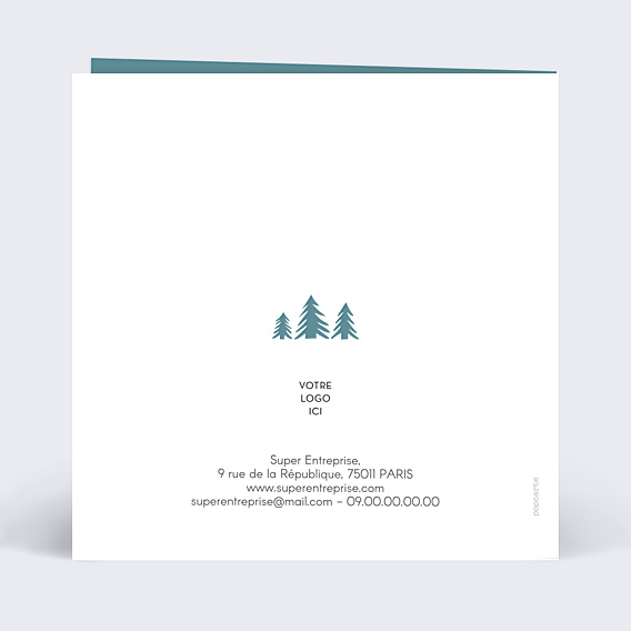 Carte de Voeux Entreprise Découpe Sapin