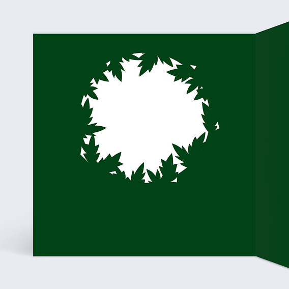 Carte de vœux entreprise Couronne Découpe Intérieur Gauche