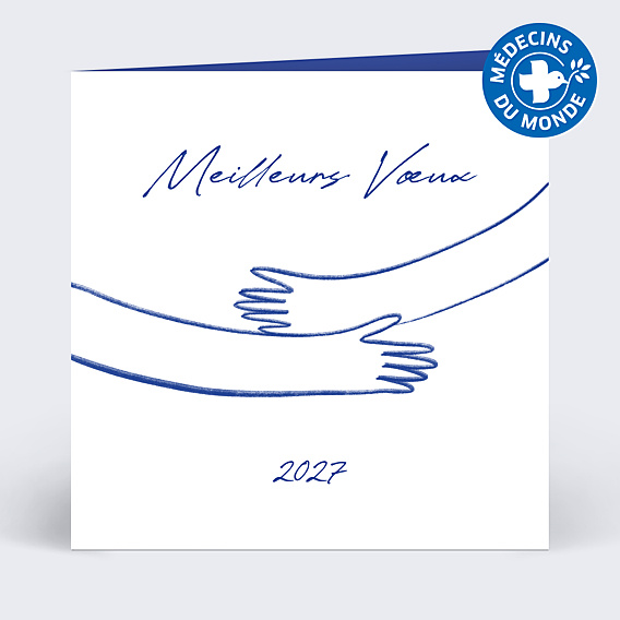 Carte de vœux solidaire Étreinte
