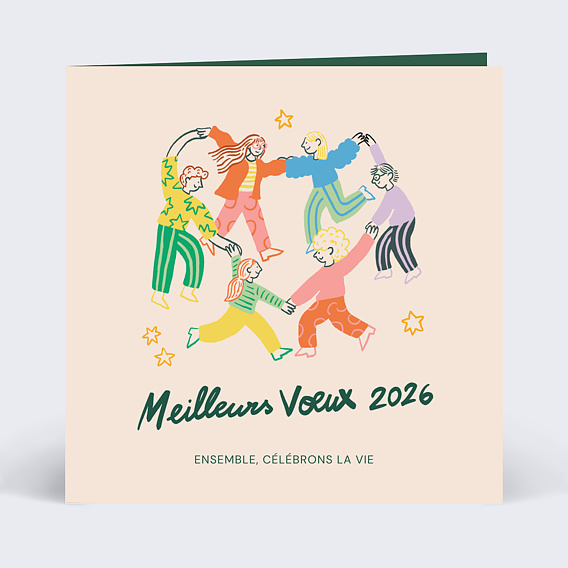 Carte de vœux solidaire Communauté Recto