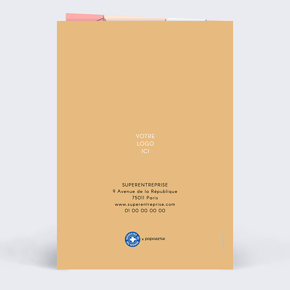 Carte de vœux solidaire Solidarité Verso