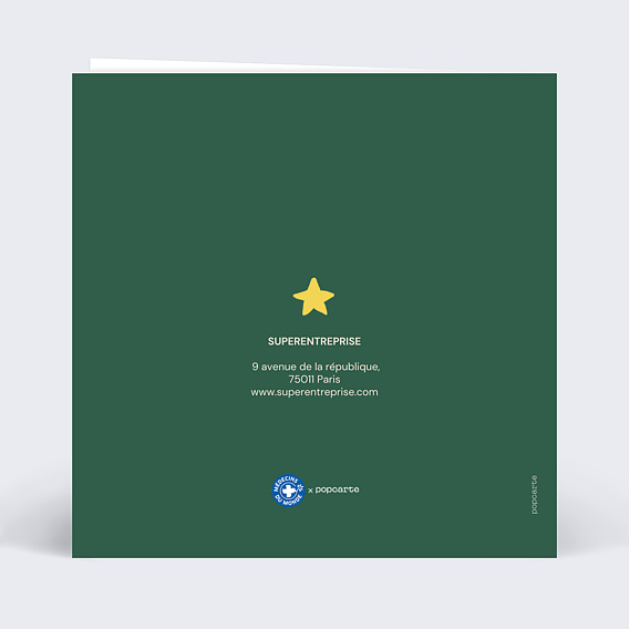 Carte de vœux solidaire Joie Verso