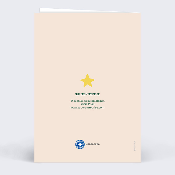 Carte de vœux solidaire Monde meilleur Verso