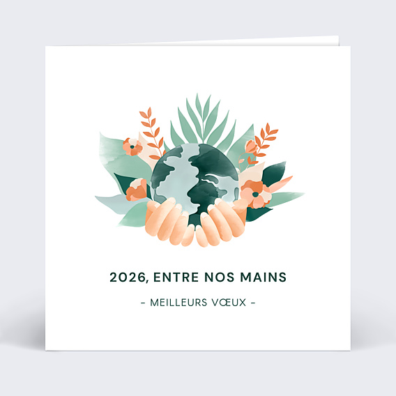 Carte de vœux solidaire Notre Planète