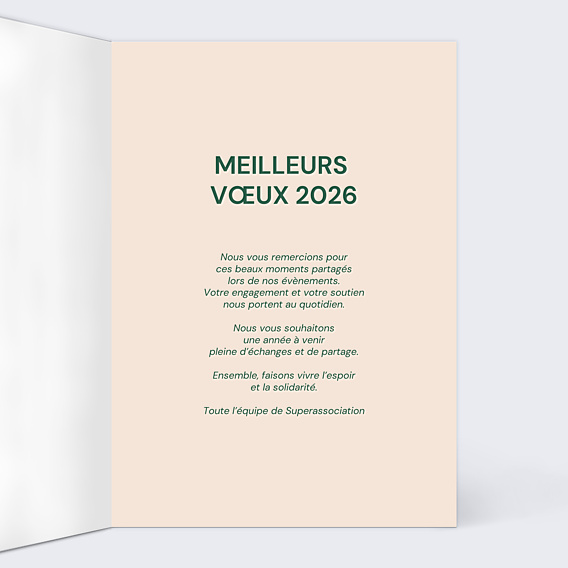 Voeux solidaires Monde meilleur