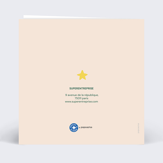 Carte de vœux solidaire Communauté Verso