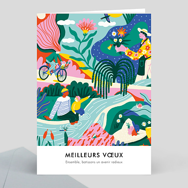 Voeux solidaires Avenir Radieux - Mdecins Du Monde x Perrine Honor x Popcarte
