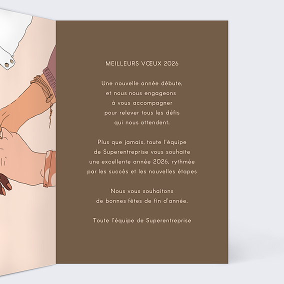 Carte de vœux solidaire Solidarité Intérieur Droit